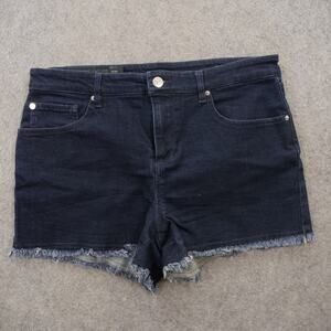 Armani Exchange Denim Shorts Womens 28 Blue Denim Cutoff Mid Rise Logo